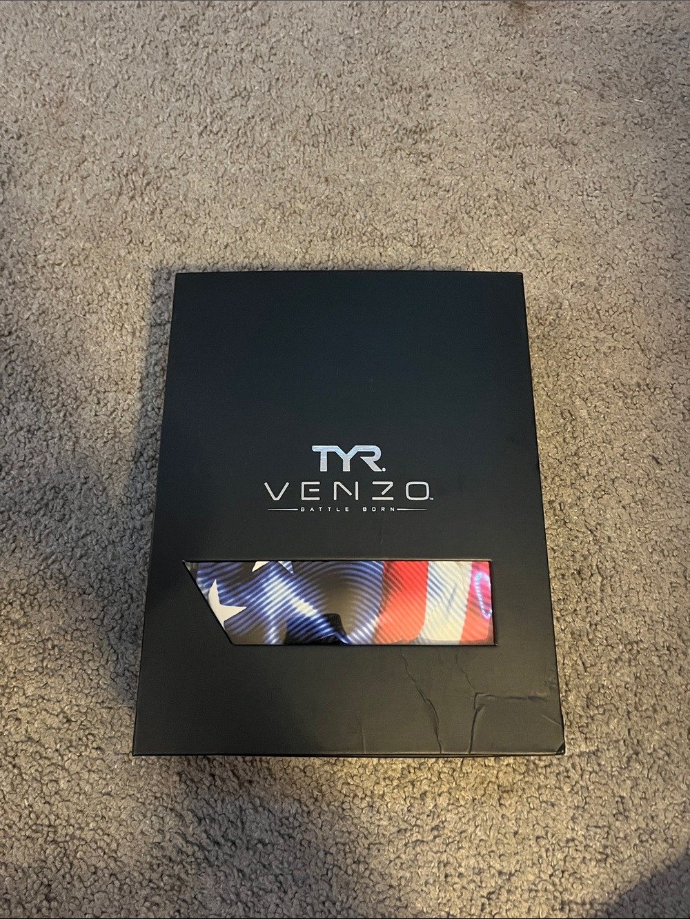 TYR Venzo VR TechSuit Cover in Black with Red, White & Blue Accent